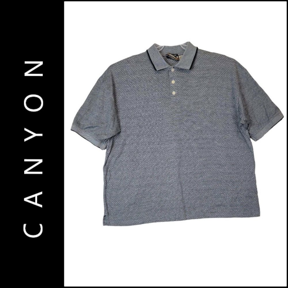 Canyon Golf  Gear Tour Polo Shirt Short Sleeve Size XL Gray